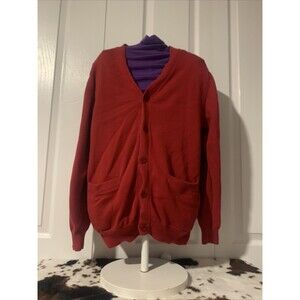 VTG 90’s Roundtree & Yorke Men’s Red Cardigan Small Button Sweater Casual Knit